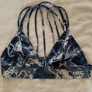 PINK Victoria’s Secret Blue Tie-Dye Sports Bra